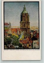01662 O8250 Meißen , Sachs Künstlerkarte Stadtkirche Beckert