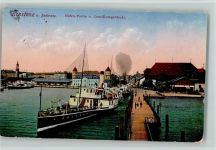 78462 W7750 Konstanz - Hafen-Partie Conciliumsgebäude Schiffe