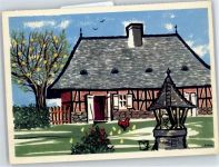 Bauernhaus in Böhmen Düngerwerbung Künstlerkarte