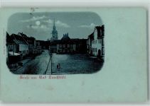 06246 O4204 Bad Lauchstädt Mondschein Ortsansicht