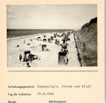 25992 W2285 Kampen (Sylt) FOTO KEINE AK Strand und Kliff Foto montiert auf Karton