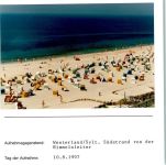 25980 W2280 Westerland FOTO KEINE AK Südstrand von der Himmelsleiter Foto montiert auf Karton
