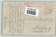 Abschnittskommando Major v. Friedl - Uniform Feldpoststempel WK I 1916 Foto AK