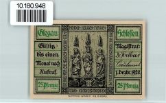 Glogau Glogow - Notgeld Menden Heiligen-Figuren