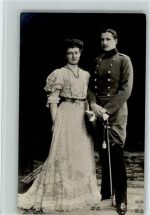 Prinz nebst Gemahlin, sehr gute Erhaltung AK Adel Prinz Eitel Friedrich Foto AK