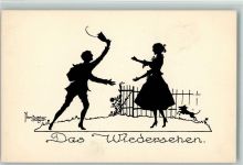 Silhouetten - Das Wiedersehen, Liebe, Poesie - Schwäbischer Kunstverein Nr. 19 AK Böttcher, H. 1916