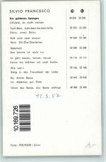 Silvio Francesco , Autogramm Schlagersänger