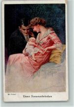 Unser Sonnenschein, Baby - Galerie Münchner Meister Nr. 440 AK Fisher, B. Künstlerkarte