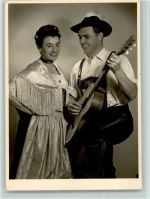 Bayr. Musikanten Duo mit Gitarre ca 1950 Musiker