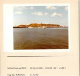 27498 W2192 Helgoland FOTO KEINE AK Reede mit Insel Foto montiert auf Karton