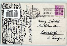 sign. John Wills Geburtstag Glückwunsch Auto 1934 Gebrauchsspuren