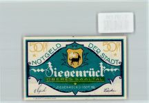 07924 O6557 Ziegenrück , Thür - Notgeld