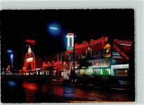 20095 W2000 St. Pauli - Reeperbahn Nacht Beleuchtung Moulin Rouge