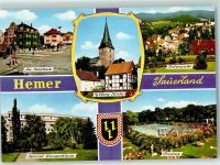 58675 W5870 Hemer - Am Amtshaus Spezial Lungenklinik Ebberg-Kirche Freibad Rückseite mit Abschürfungen bzw Kleberesten