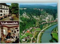 93343 W8421 Essing - Rückseite mit Abschürfungen bzw Kleberesten Hotel wEIHERMÜHLE