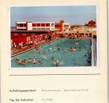26486 W2946 Wangerooge , Nordseebad FOTO KEINE AK Meerwasserbad Foto montiert auf Karton