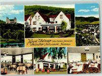56379 W5409 Weinähr Gebrauchsspuren Rückseite mit Abschürfungen und Kleberesten Haus Weimar Cafe Pension Restaurant Kloster Arnstein Gelbachtal KEINE AK
