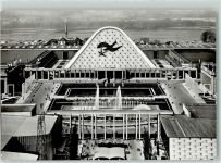 Brüssel Bruxelles 1958 - Exposition Universelle Place de Belgique et facade principale des Grands Palais