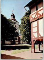 37586 W3354 Dassel , Solling - Kirchplatz Rückseite mit Abschürfungen bzw Kleberesten