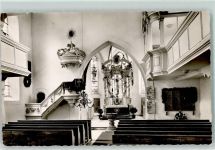 91322 W8554 Gräfenberg , Oberfr - Evangel.-Luther. Kirche Innenaufnahme Kanzel