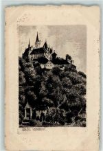 38855 O3700 Wernigerode Radierung Schloss Radierung