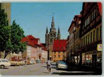 91522 W8800 Ansbach , Mittelfr - Martin-Luther-Platz Gumbertuskirche Farbengeschäft