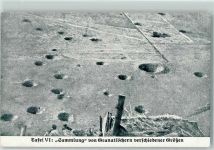 Sammlung von Granatlöchern WK I Waffe