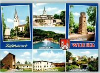 51674 W5276 Wiehl - Schwimmbad Jugendherberge Bismarckturm Ev. Kirche Kath. Kirche