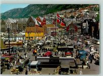 Bergen - Utsikt over Blomster- og Fisketorget