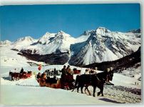Arosa Bellevue Schlittenfahrt Pferdeschlitten