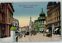 Budapest - Straßenbahn Litfaßsäule Eleisbath-ring