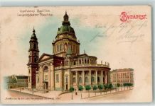 Budapest 1904 Lithographie Kirche Leopoldstädter Basilika