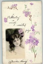 Haarmode Passepatout Jugendstil AK Haarmode 1901 Prägedruck