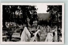 Alger Algier Foto AK Le vendredi au cimetiere d`El Ketar AK