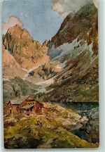 Karlsbader Hütte 1923 Gebrauchsspuren Hüttenstempel