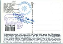 Austriahütte - Beschreibung aufgeklebt Hüttenstempel