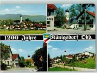 82549 W8197 Königsdorf , Oberbay - Dorfansicht Telefonhäuschen