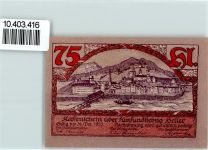 6240 Rattenberg Gebrauchsspuren Notgeld Kassenschein 75 Heller