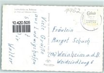 78351 W7762 Ludwigshafen Foto AK Fliegeraufnahme Ludwigshafen Bodensee Schweizer Alpen