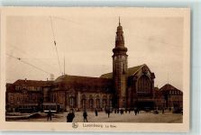 La Gare Tram Bahnhof Luxemburg 1930