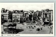 Ostende Oostende - zerstörte Gebäude 1940
