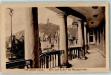 61462 W6240 Falkenstein , Taunus - Offizierheim Taunus Balkon des Hauptgebäudes Ort handschriftlich