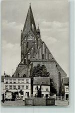 18356 O2380 Barth - Marktplatz Marktbrunnen St. Marien Omnibus