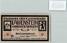 96337 W8642 Lauenstein , Oberfr - Notgeld