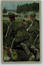 1916 Gebrauchsspuren WK I + Feldpost Inf. Regt. 232 8. Kompagnie 107 Inf. Div.
