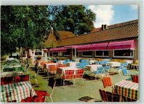 21614 W2150 Neukloster , Niederelbe - Gasthaus Seeburg Gartenterrasse Gasthausstempel
