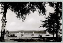 86911 W8918 Dießen a. Ammersee - Motorschiff Utting Blick aus den See Anlagen gegen Andechs