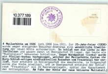 Meilerhütte - Hüttenstempel Beschreibung aufgeklebt