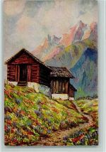 Nr. 1437 von Jahn - Gebirgseinsamkeit AK Degi Künstlerkarte