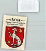 Halbau Ilowa - Vignette Wappen Kaffee Hag ca 1920-1940
